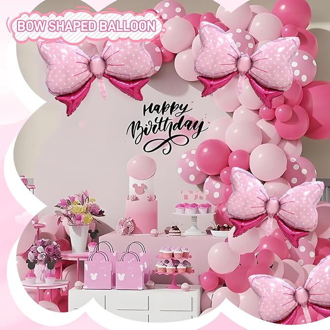 4pcs Jumbo Oversized Ribbon Balloons Coquette Bow Balloons Bow Party Coquette - Image 2