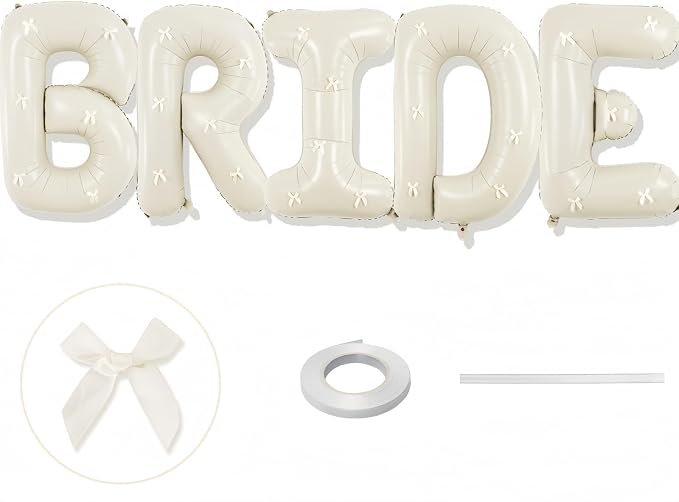 40Inch Beige BRIDE Balloons Bachelorette by Paeyeq
