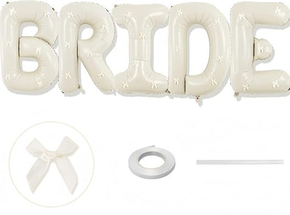 40Inch Beige BRIDE Balloons Bachelorette by Paeyeq