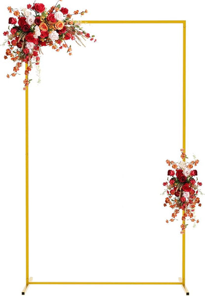Asee'm 6.6FTx4FT Gold Wedding Arch Backdrop Stand Square Metal | Rectangular by Aseem
