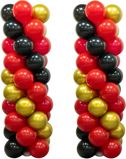 Red Black and Gold Balloons for Column Stand by MOXMAY
