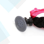 SEGO 1PCS/2PCS Helmet Pigtail Braids with Detachable Suction Cup Bowknot Ponytail Hair Many Colors (Helmet not Included)