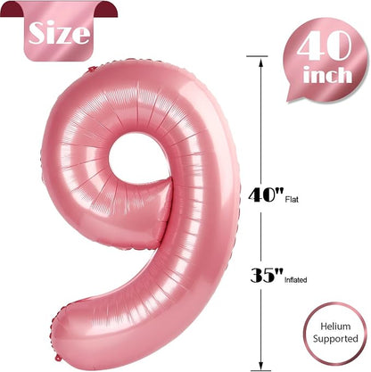 Pastel Pink 9 Balloon - Image 5