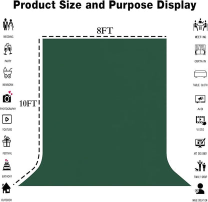Dark Green Photography Backdrop - Image 3