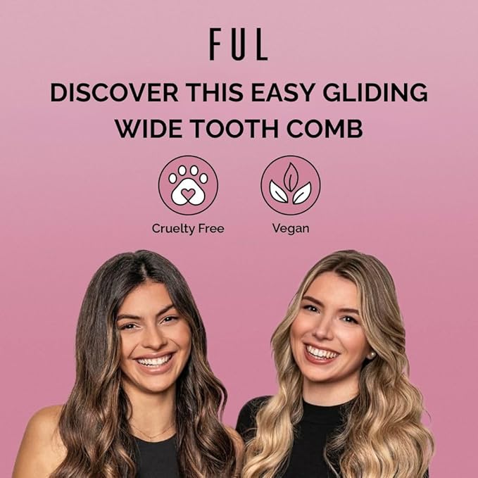 FUL: Curly Hair Products: Wide Tooth Comb for Afro, Curly, and Wavy Hair - Ideal Shower Comb for Detangling and Styling. Combs for women and also suitable as a mens comb