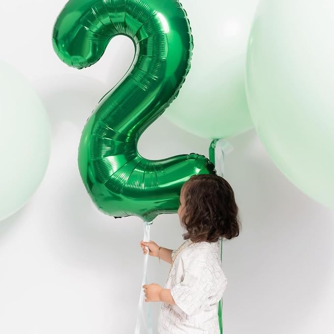 Green Number 60 Balloon 40 Inch, 60th Birthday Party Decorations Men Women | - Image 3