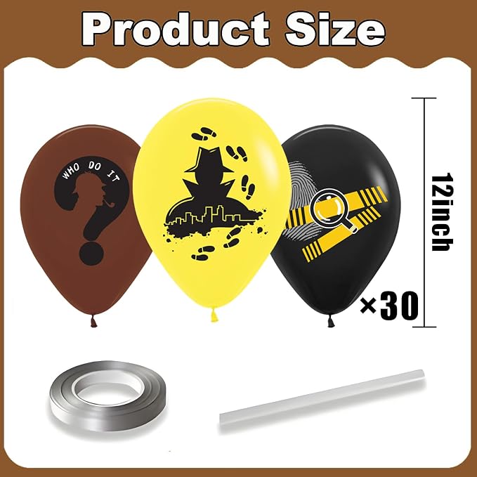 30pcs Detective Balloons Top Secret Spy Balloons - Image 2