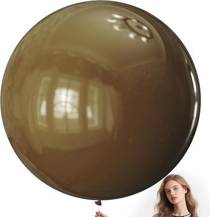Brown Balloons 9pcs 36 Inch Extra Large Big Jumbo Giant Dark Brown Boho Neutral by Kawkalsh