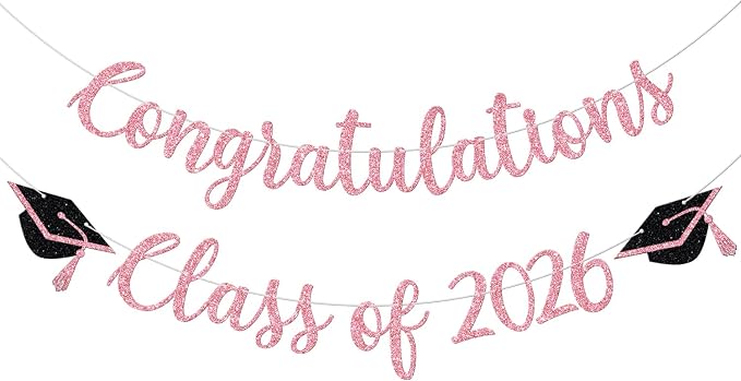 Congratulations Class of 2026 Banner, Congrats Grad Party Decor, 2026 by Yotawebery