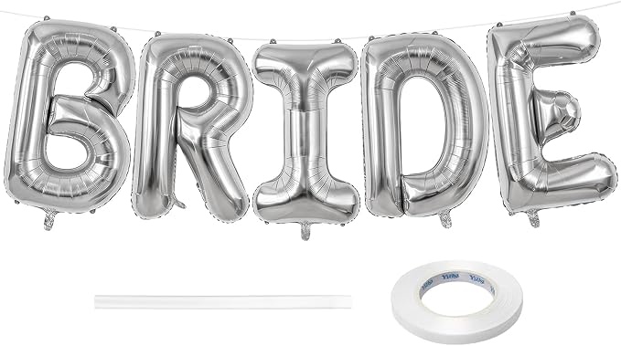 BRIDE Balloons Bachelorette, 40 Inch Foil Mylar, Helium-fillable, by BBPOOL