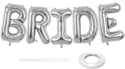 BRIDE Balloons Bachelorette, 40 Inch Foil Mylar, Helium-fillable, by BBPOOL
