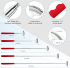 4 Pcs Different Back Scratcher Extendable Back Massager Tool with 吃, Metal Portable Telescoping Back Scratcher with Beautiful Box, Gifts for Men Women Stocking Stuffers (Red)