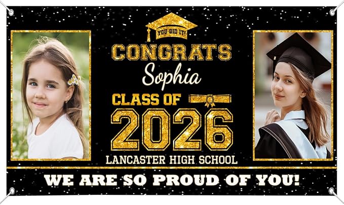 Personalized Graduation Banner by CALLADECORGIFTS