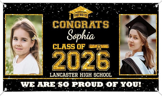 Personalized Graduation Banner by CALLADECORGIFTS