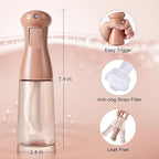 airbee Spray Bottle For Hair, Continuous Mister Sprayer, Ultra Fine Mist Empty Spraying Water Bottles for Hairstyling, Barbers, Salons, Essential Oil Scents, Cleaning, Plants (2 Pack, 6.8 OZ)