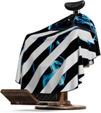 Professional Barber Cape - Hair Cutting Cape with Adjustable Neck Closure, Salon Quality Styling Cape for Hairdressers and Barbers - Blue Smoke