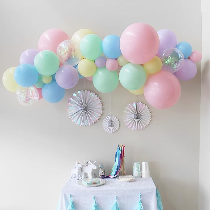 Voircoloria 110pcs Pastel Macaron Latex Party Balloons, 12inch | - Image 8
