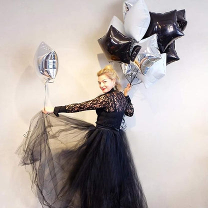 24Pcs 18" Black Star Balloons Foil Balloons Mylar Balloon - Image 5