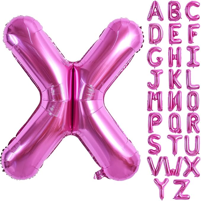 TONIFUL 40 Inch Large Rose Red Letter X Balloon by TONIFUL