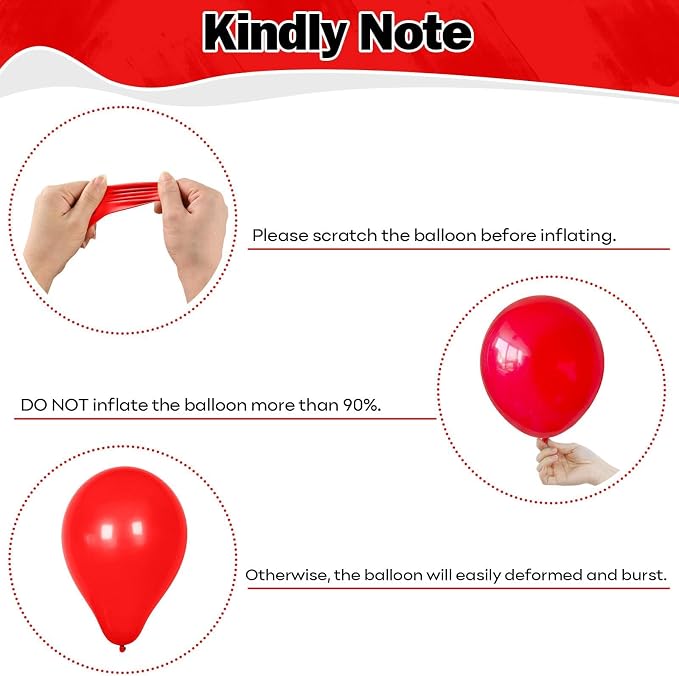 Red Pink Balloons 60 Pcs 12 Inch Fuchsia Hot Pink Rose Red Balloon Neon Pink - Image 3