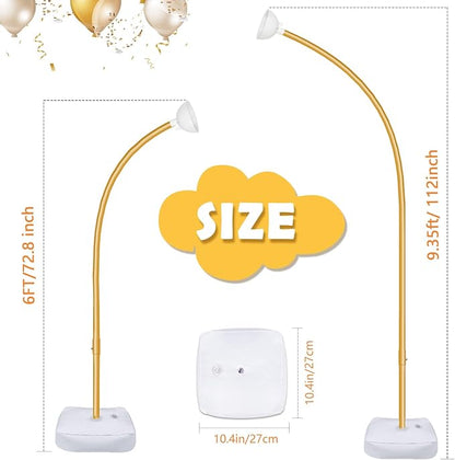 OurWarm 9.35Ft & 6Ft Gold Balloon Arch Stand, Free Bending Shape Balloon Arch - Image 2