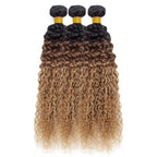 T1B/4/27 Water Wave Bundles Human Hair Honey Blonde Bundles 20 22 24 Inch Niegmeag Virgin Soft and Sikly Remy Hair Extensions Ombre Blonde Bundle