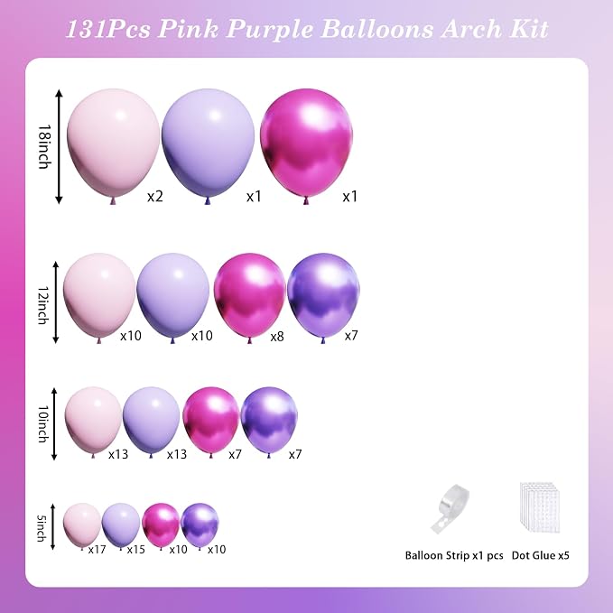 Pink and Purple Balloons - Image 2