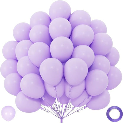 40pcs 12 Inch Pastel Purple Balloons, Matte Macaron Lavender Lilac Balloons | by ZizasAry