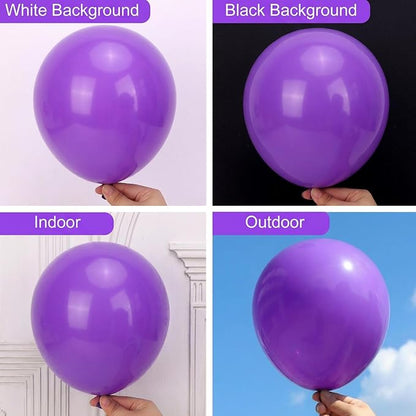 RUBFAC 135pcs Purple Balloons, Latex Lavender Lilac Balloon Different Sizes 18 - Image 4