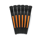 6Pcs/set Pinup Plastic Duck Bill Hair Clips for Sectioning Hair - Professional Non Slip Silicone band Clips Salon DIY Accessories Hairpins Hairgrip for Women(Blcak-Style2)