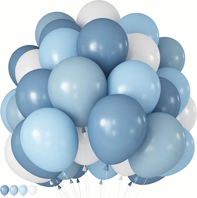 Dusty Blue Balloons by Paeyeq