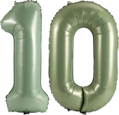 Number 10 Balloon Foil Mylar Balloons by YPSelected