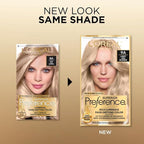 L'Oreal Paris Superior Preference Luminous Fade-Defying Permanent Hair Color, Hair Dye For Up to 9 Weeks of Radiance, Light Ash Blonde 9A, 1 Hair Dye Kit