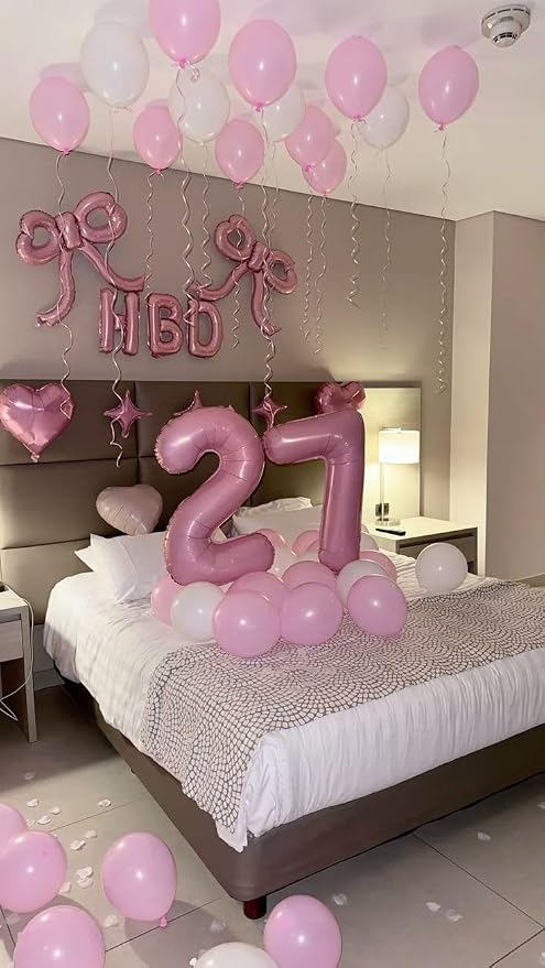 12 Balloon Number 40 Inch Pink Balloons - Image 3