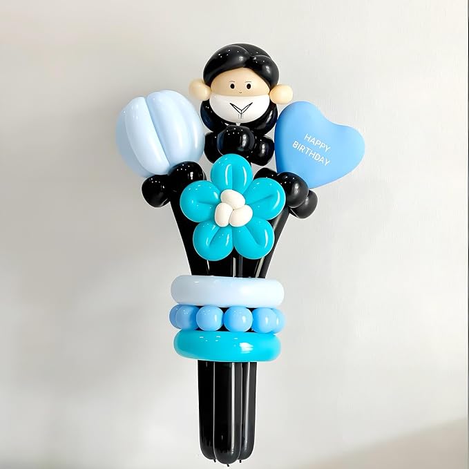 260 Teal Blue Long Balloons for Balloon Garland Thickening Skinny Latex - Image 7