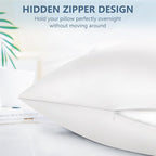 Silk Pillow Cases Standard Size 100% Mulberry Silk Pillowcase for Hair & Skin 22 Momme Both Sided Grade 6A Silk Cooling Soft Breathable 20 x 26 Inches with Hidden Zipper 1PC, White