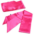 XTREND Women's Satin Edge Scarves for Hair Laying Scarf for Lace Wig Non Slip Wrap Wigs Grip Band for Yoga, Makeup, Facial, Sport, Satin Scarf for Natural Hair (1 pc, Pink#)