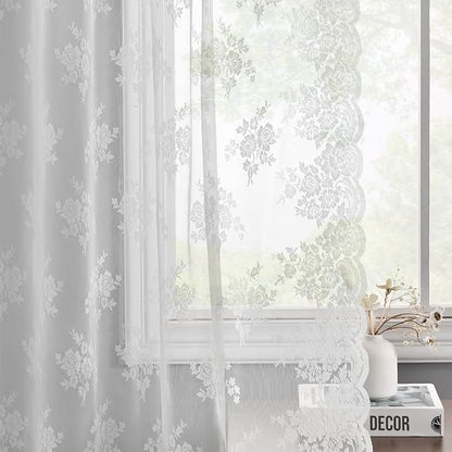 Kotile White Vintage Lace Curtains by Kotile+Curtains