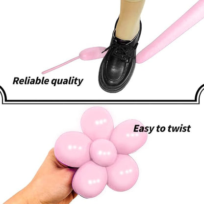 Light Pink Long Balloons Premium 260 Twisting Animals Magic Balloons - Image 4
