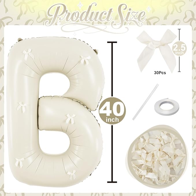 40Inch Beige BRIDE Balloons Bachelorette - Image 2