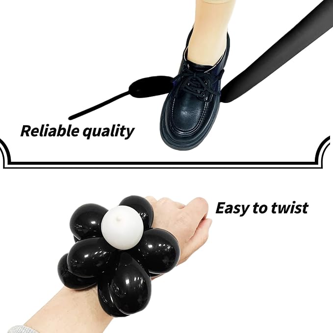 Black Long Balloons Premium 260 Twisting Balloons Animals Magic - Image 4