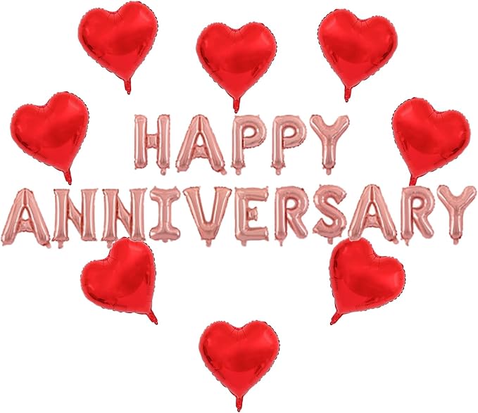 Happy Anniversary Balloon Banner Love Balloon Anniversary Party Balloon by Unknown