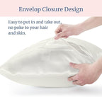 BEDELITE Satin Pillowcase for Hair and Skin, Super Soft and Cooling Similar to Silk Pillow Cases 2 Pack with Envelope Closure, Gift for Women Men(20"x30" Queen Size, Ivory)