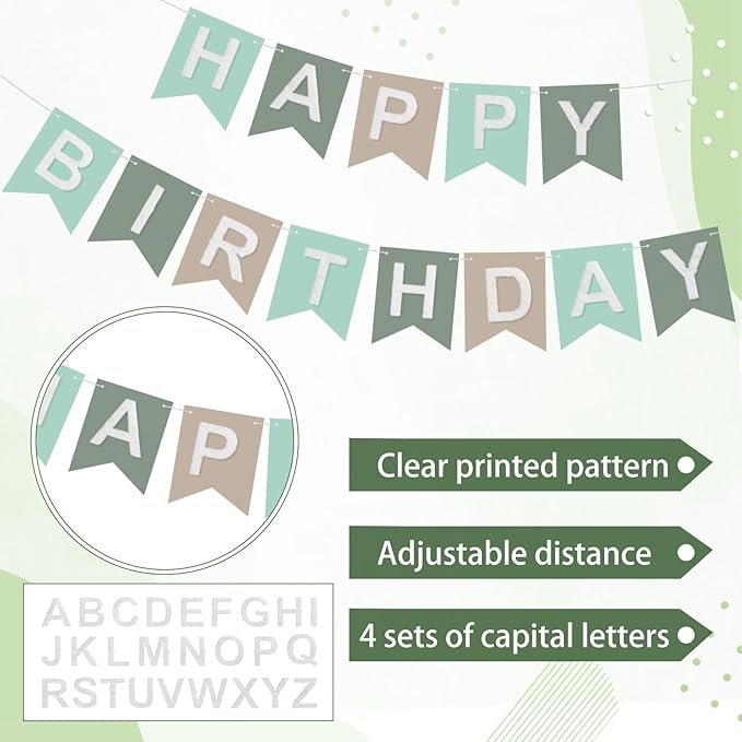 SmoothNovelty 139 Pcs Felt DIY Custom Banner Kit Include 104 Letters 18 - Image 3
