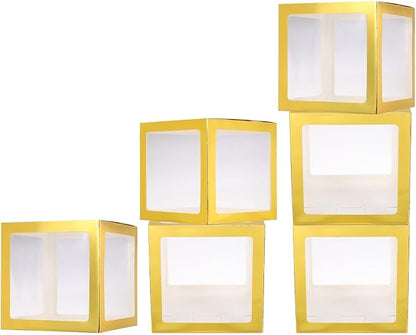 uxcell 4 Pcs Party Balloon Boxes, Transparent Balloon Boxes by uxcell