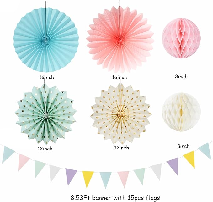 Pastel Rainbow Party-Decorations - Image 2