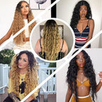 28 30 32 Inch Ombre Blonde Bundles Human Hair 1b27 Deep Wave Bundles Brazilian Virgin Soft and Silky Remy Hair Extensions 2 Tone Black and Honey Blonde Deep Wave Bundle 150g