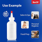Bar5F 10-Pack Soft Squeeze Hair Applicator Bottle for Hair Treatment, Scalp Oil, Root, Color, 4 Ounce Translucent with Measuring Scale and Cap, BPA Free | Set of Bulk
