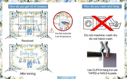 Cute Clothes Baby Shower Backdrop - Image 9