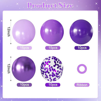 Purple Balloons for Baby Shower Wedding Bridal Shower Birthday Decorations | - Image 2